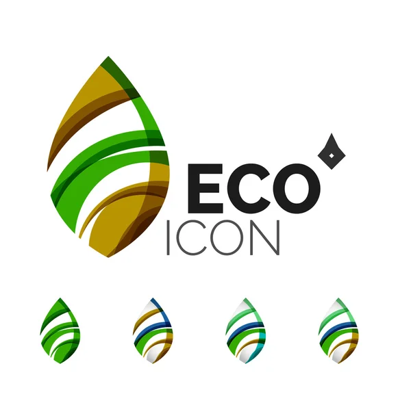 Av abstrakta eco leaf ikoner, — Stock vektor