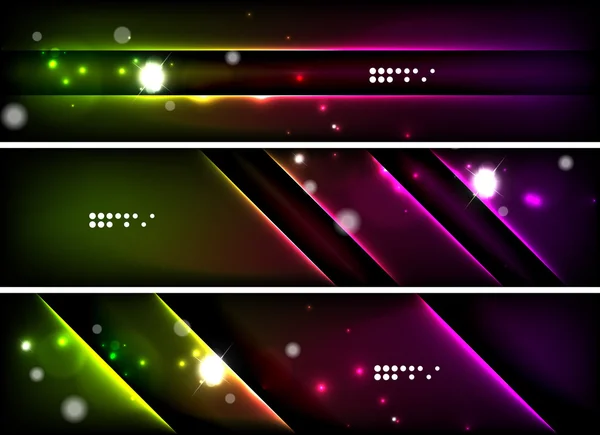 Conjunto de banner, fondos de encabezado — Vector de stock