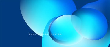 Soyut mavi şekiller dinamik değişim etkisi yaratır. Modern tasarım arka planlar, sunumlar ve web siteleri için uygundur. Yumuşak geçişler görünür.