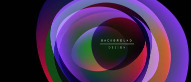 Soyut renkli katmanlar dinamik tünel illüzyonu yaratır. Gradyan gölgeler harmanlanır, dairesel tasarım oluşturulur. Modern görsel element.