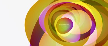 Soyut renkli çemberler dinamik görsel efektler yaratıyor. Parlak gradyanlar hareketi, enerjiyi, modern tasarımı, estetiği önerir.