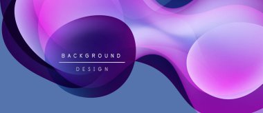 Soyut sıvı şekilleri, mor renkler, mavi gradyanlar. Arka planlar, dijital sanat, sunumlar için modern tasarım öğesi. Pürüzsüz geçişler görsel ilgi yaratır.