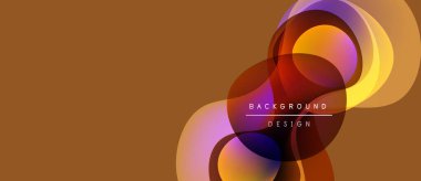Soyut tasarım akışkan şekiller, canlı renkler içerir. Gradyan renkler kusursuz bir şekilde harmanlanarak modern görsel etki yaratıyor. Arkaplan sıcak kahverengi.