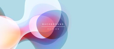 Soyut sıvı şekilleri örtüşür ve yumuşak renk değişimleri yaratır. Arkaplanda metin arkaplan tasarımı var. Minimalist, modern estetik.