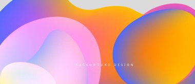 Soyut sıvı şekilleri canlı renkleri harmanlar. Gradyan geçişler modern arkaplan tasarımı yaratır. Yumuşak kıvrımlar, pürüzsüz dokular kompozisyona hakim.