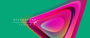 Canlı soyut katmanlar dinamik arkaplan yaratır. Pembe, mor, turkuaz renkler harmanlanarak modern tasarım elementini oluşturur. Düzen eğimleri kompozisyona hakim.