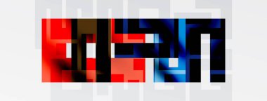 ESPN logosu pikselli bloklar kullanılarak görüntülendi. Kırmızı, mavi, gri renkler tasarıma hakim. Beyaz arka plan karşıtlık sağlar. Basit, simgesel damgalama.