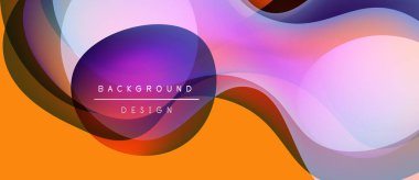 Soyut sıvı şekiller, canlı renklerin karışımı. Turuncu, mor, pembe renkler dinamik arka plan tasarımı yaratır. Modern, pürüzsüz gradyanlar.