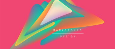 Soyut enerjik tasarım. Sıvı şekiller harmanlanır, dinamik görsel etki yaratır. Pembe arka plan renk değişimini arttırır. Modern estetik.