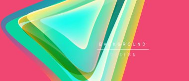 Soyut tasarım canlı katmanlar, akışkan şekiller, pembe arkaplan. Modern estetik, dinamik bileşim, gradyan renkler.