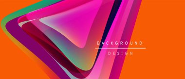 Soyut canlı tasarım katmanlı şekiller, kalın renkler, turuncu fon. Modern estetik, dinamik bileşim, görsel etki.