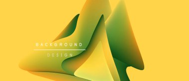 Soyut sarı, yeşil sıvı şekilleri örtüşüyor. Modern tasarım eğimleri, kıvrımları, pürüzsüz geçişleri içerir. Metin arkaplan tasarımı okur.