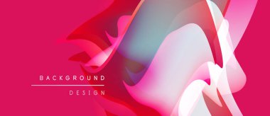 Soyut, enerjik bir arkaplan. Sıvı şekiller harmanlanır, dinamik görsel deneyim yaratır. Pembe renkler baskın, beyaz aksanlı. Modern tasarım ögesi.