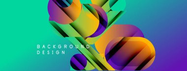 Soyut canlı tasarım, üst üste binen renkli şekiller. Mora doğru eğimli deniz mavisi, dinamik görsel efekt yaratır. Modern arkaplan ögesi.