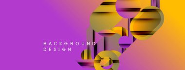 Soyut eğim arkaplanı. Geometrik şekiller, dinamik görsel efekt oluşturur. Mor, turuncu renkler kompozisyona hakim. Modern tasarım ögesi.