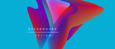 Soyut sıvı şekilleri canlı renkleri harmanlar. Turkuaz arka plan moru, moru, kırmızı gradyanı tamamlar. Metin arkaplan tasarımı okur.