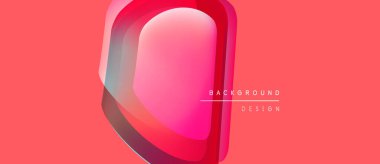 Soyut geometrik şekil, canlı pembe renkler, parlak doku. Modern tasarım öğesi, arka plan veya markalaşma için uygun. Yumuşak gradyanlar.