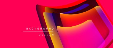 Canlı katmanlar soyut tasarım yaratır. Pembe zemin akışkan şekilleri, gradyanları, modern estetiği vurgular. Metin arkaplan tasarımı okur.