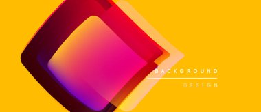 Canlı geometrik tasarım. Renkler karışıyor, sarı arkaplan üzerinde dinamik görsel etki yaratıyor. Modern, soyut kompozisyon.