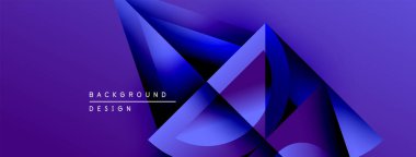 Soyut mor tasarım geometrik şekiller, gradyanlar, dinamik bileşimler içerir. Dijital projeler için modern arkaplan.