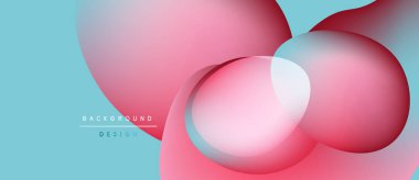 Soyut pembe şekiller örtüşen turkuaz arka plan. Minimalist tasarım pürüzsüz eğimlere ve modern estetiğe sahiptir. Metin arkaplan tasarımı okur.