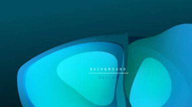 Soyut mavi katmanlar örtüşüyor ve dinamik bir zemin oluşturuyor. Yumuşak eğimler derinliği, modern estetiği akla getiriyor. Minimalist tasarım.