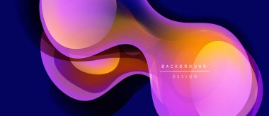 Soyut sıvı şekiller, canlı renklerin karışımı. Gradyan dalgalar dinamik görsel efekt yaratır. Arka planlar için modern tasarım ögesi.