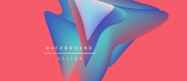 Soyut sıvı şekiller, canlı renkler, mercan arkaplan. Modern tasarım elementleri dinamik görsel etki yaratır. Metin arkaplan tasarımı okur.