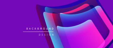 Soyut mor arkaplan katmanlı şekiller. Canlı renkler harmanlanarak, dinamik görsel efekt yaratır. Metin arkaplan tasarımı okur.