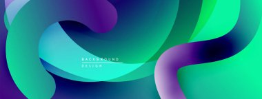 Soyut sıvı şekiller, canlı renklerin karışımı. Modern tasarım, pürüzsüz eğimler dinamik kompozisyon yaratır. Projeler için mükemmel arkaplan.