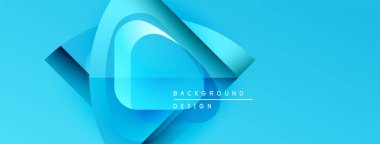 Soyut mavi tasarım katmanlı şekiller, gradyanlar içerir. Modern estetik, dijital projeler için uygun arkaplan ögesi.