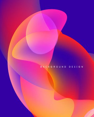 Soyut sıvı şekilleri canlı renkleri harmanlar. Gradyan geçişler dinamik görsel efekt yaratır. Arka planlar için modern tasarım ögesi.