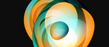 Soyut renkli girdaplar dinamik dairesel tasarım yaratır. Parlak renkler harmanlanarak modern arkaplan ögesini oluşturur. Pürüzsüz gradyanlar görsel cazibeyi artırır.