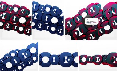 Geometrik desenler, canlı renkler, modern tasarım elementleri. Kareler, şekiller dinamik görsel doku yaratır. Soyut arkaplan.