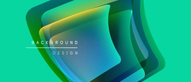 Soyut katmanlar dinamik görsel efekt yaratır. Turkuaz arkaplan, canlı renk eğimleri ve modern tasarım elementlerini tamamlar.