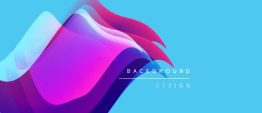 Soyut akışkan şekiller, canlı renkler, mavi arkaplan. Dijital projeler ve sunumlar için modern tasarım ögesi.