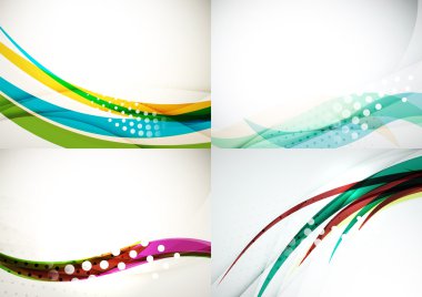 Arka kümesi. Zarif renkli bir şekilde dekore edilmiş hatları ve dalgaları ile boşaltmak mesajın için