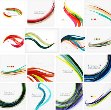 Arka kümesi. Daireler, swirls ve dalgalar ile boşaltmak mesajın için