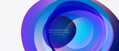 Soyut eşmerkezli daireler, canlı mavi mor renkler. Modern tasarım ögesi, arkaplan dokusu, pürüzsüz gradyanlar mevcut. Minimalist estetik.