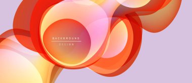 Soyut akışkan şekiller, sıcak renkler baskın gelir. Üst üste binen katmanlar dinamik görsel efekt yaratır. Yumuşak eğimler hareketi, modern tasarımı önerir.