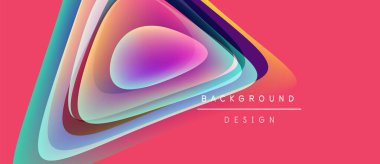 Soyut katmanlar dinamik görsel efekt yaratır. Pembe arkaplan canlı renk şemasını tamamlar. Arka planlar için modern tasarım ögesi.