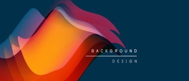 Soyut renkli dalgalar dinamik bir zemin oluşturur. Gradyan gölgeler harmanlanarak modern tasarım elementi oluşturur. Metin arkaplan tasarımı okur.