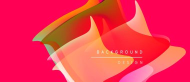 Soyut enerjik tasarım. Üst üste binen şekiller dinamik bileşim yaratır. Pembe arka plan görsel etkiyi arttırır. Modern estetik.