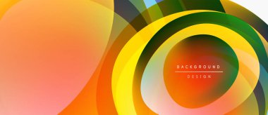 Soyut renkli katmanlar dinamik görsel efekt yaratır. Gradyan gölgeler harmanlanarak modern arkaplan tasarımı oluşturur. Pürüzsüz şekiller örtüşür.