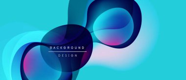 Soyut akışkan şekiller harmanlanarak canlı mavi ve mor renkler yaratır. Modern tasarım hareket, enerji, dinamik bileşim öneriyor. Arkaplan özellikleri metin örtüsü.