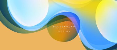 Soyut sıvı şekiller, canlı renklerin karışımı. Modern tasarım, pürüzsüz eğimler dinamik kompozisyon yaratır. Arkaplan özellikleri metin örtüsü.