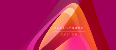 Soyut canlı tasarım katmanlı kıvrımlar, gradyanlar içerir. Pembe, turuncu, kırmızı renkler dinamik görsel etki yaratır. Metin arkaplan tasarımı okur.