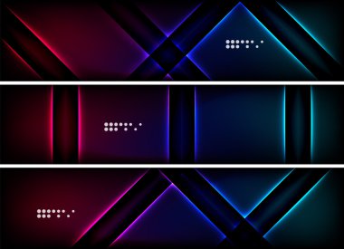 Afiş, üstbilgi arka planlar kümesi