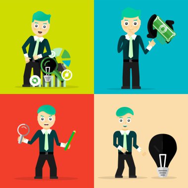 işadamı poz karakter kavramları kümesi