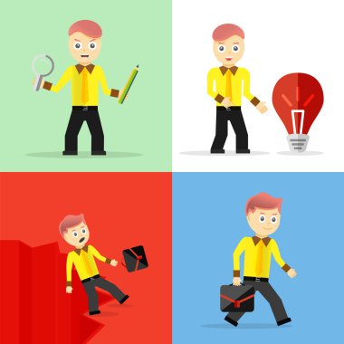 işadamı poz karakter kavramları kümesi